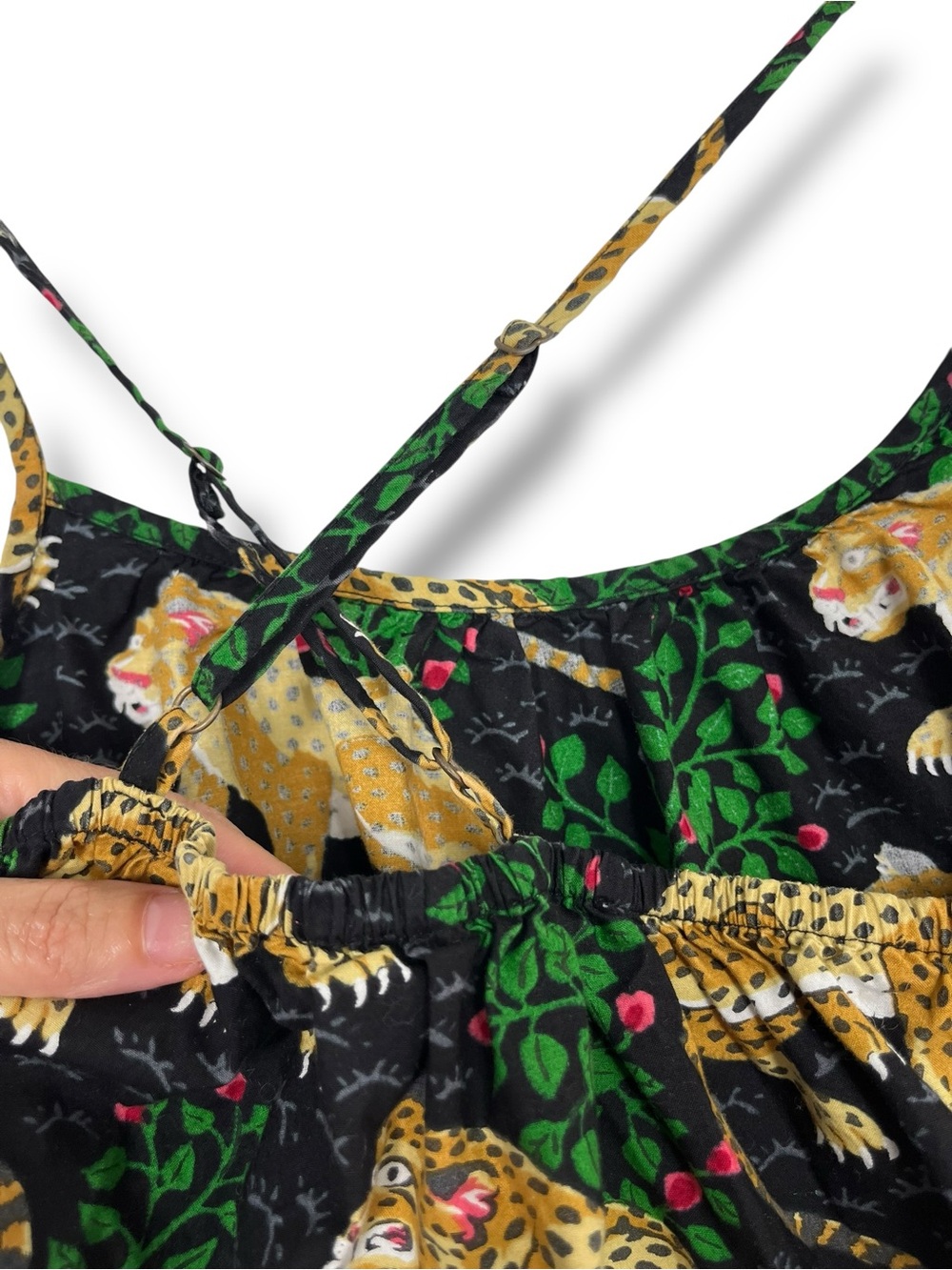 Print Fresh Pajama Top Bagheera Cami Organic Cotton Anthropologie Leopard Small - Picture 7 of 11